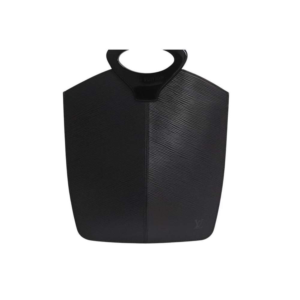 Louis Vuitton leather Demilune black handbag Epi